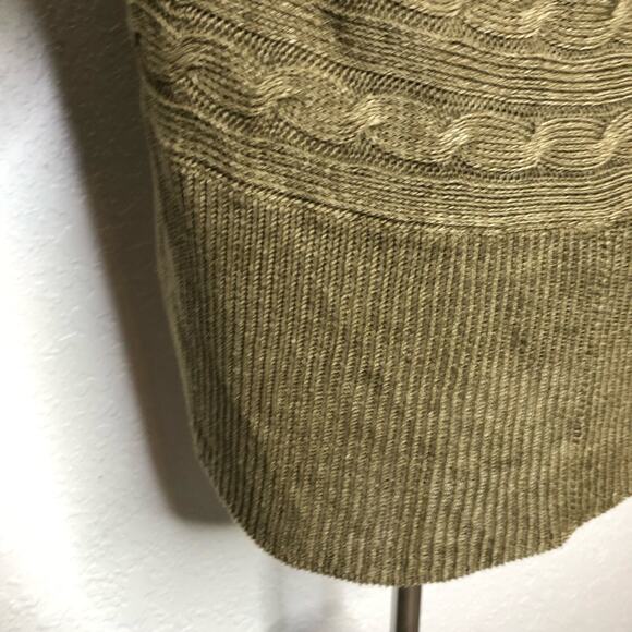 Ralph Lauren bronze brown cable knit linen cocoon open front cardigan size Small - Picture 12 of 14